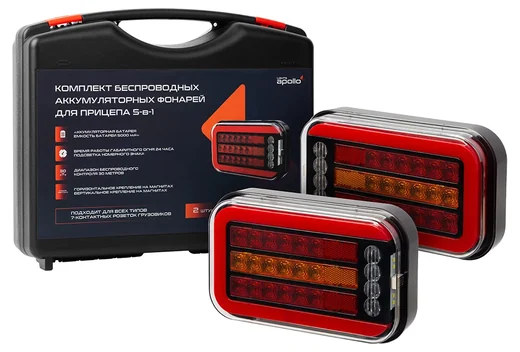 Беспроводные задние аккумуляторные LED фонари 5-в-1 LIGHTS APOLLO® APLT1E-D66WTL